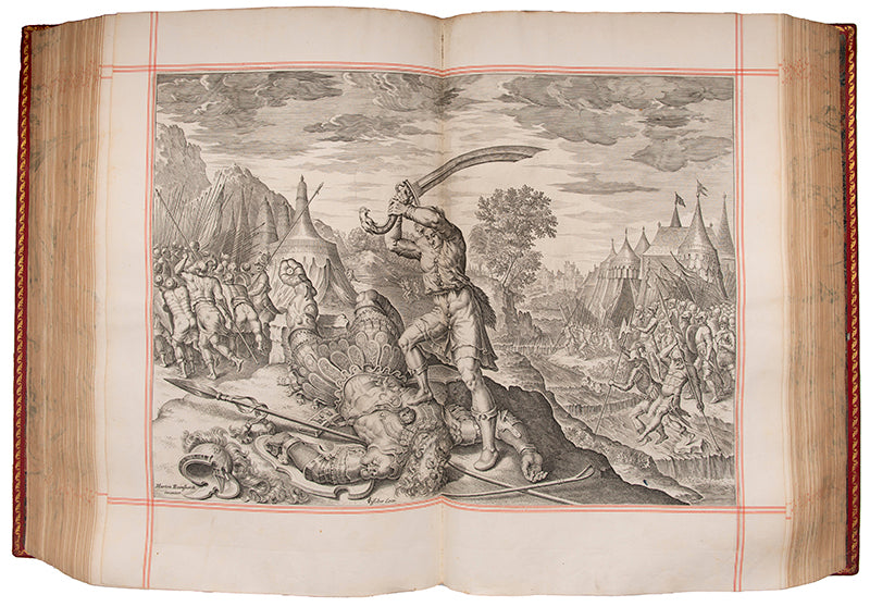 The first edition of Ogilby's imaginative reissue of the Field large folio bible, illustrated with 110 double-page engraved plates, an excellent, well-margined example of Restoration printing at its finest.