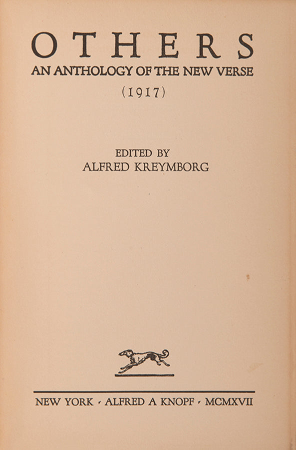 First edition of Others: An Anthology of the New Verse (1917) edited by Alfred Kreymborg, containing early work by T. S. Eliot.