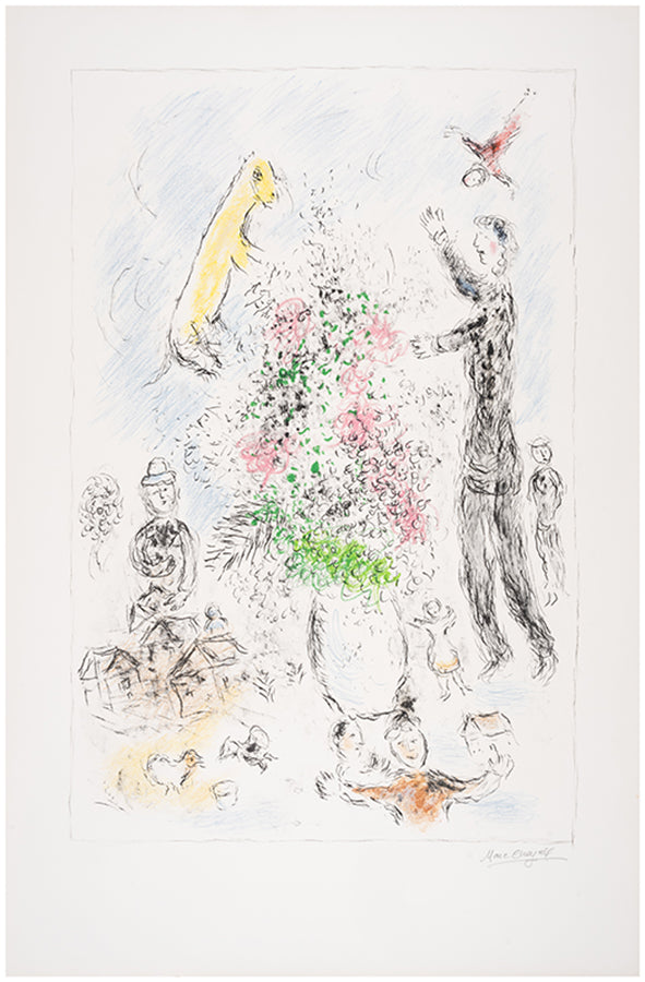 Marc Chagall, Les Lilas, 1980, lithograph in colours, signed by the artist, from the edition of 50, on Arches paper