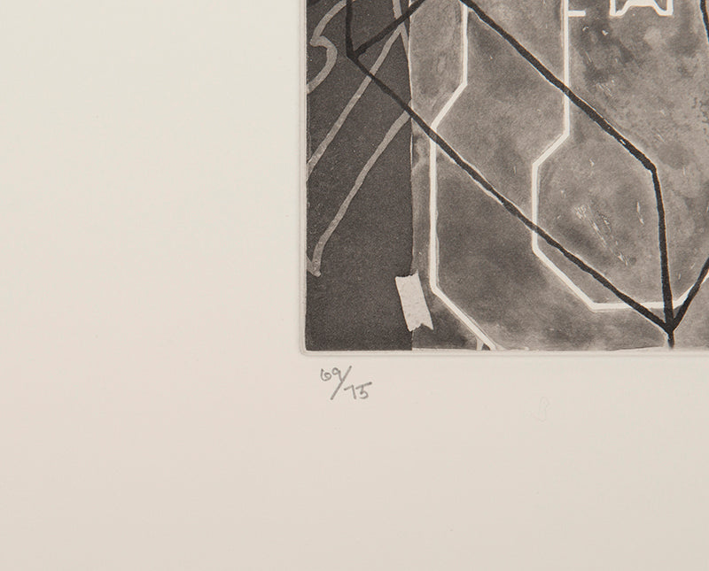 Jasper Johns, Untitled from The Geldzahler Portfolio, 1997, etching, signed by the artist, from the edition of 75, on Hahnemuhle copperplate paper