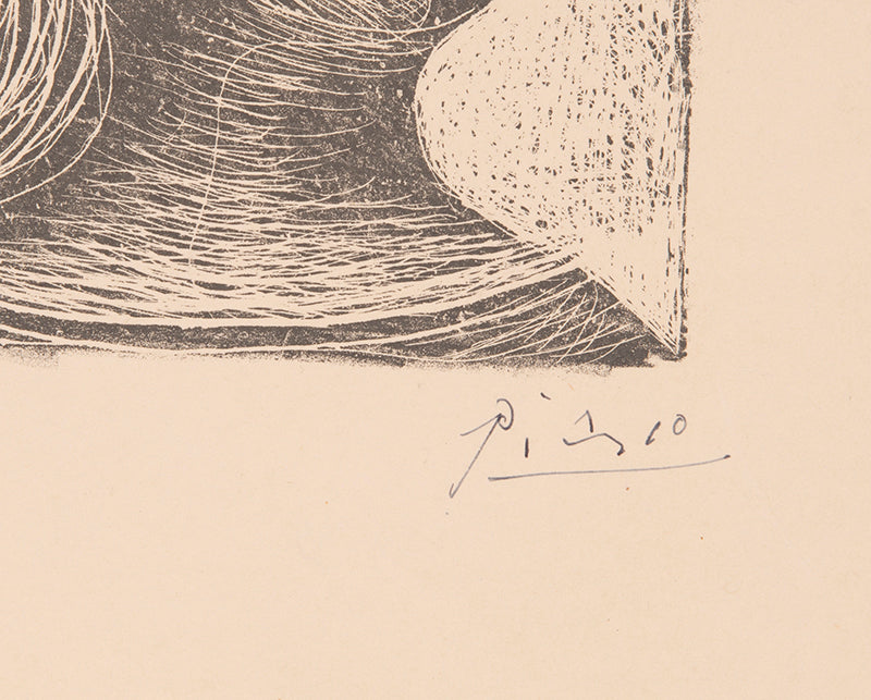 Pablo Picasso, Tete de Femme, 1925, lithograph, signed by the artist, from the edition of 100, on Japanese imperial paper