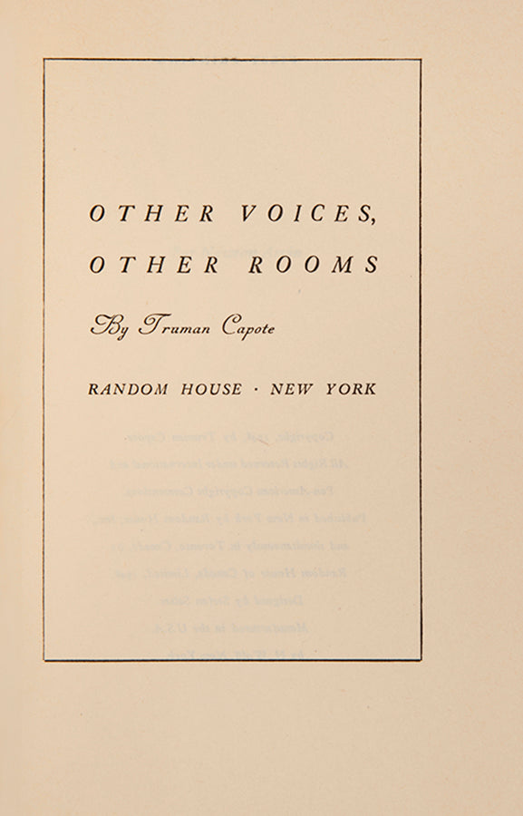 Other Voices, Other Rooms.