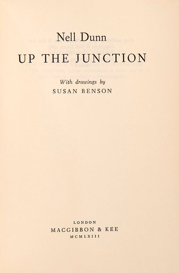 First edition of Up the Junction by Nell Dunn.
