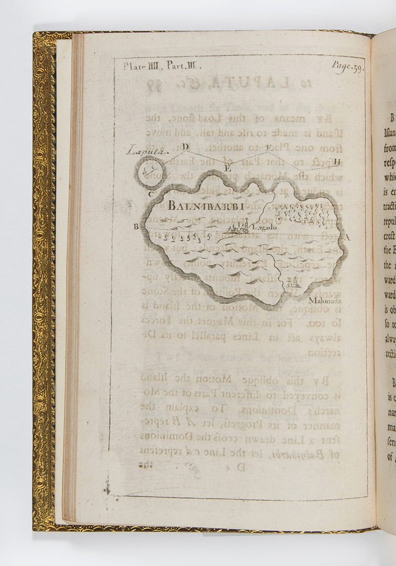 A very handsome two volume set of Jonathan Swift's Travels into Several Remote Nations of the World and the third of Teerink's three issues, all published within two months of each other in 1726.
