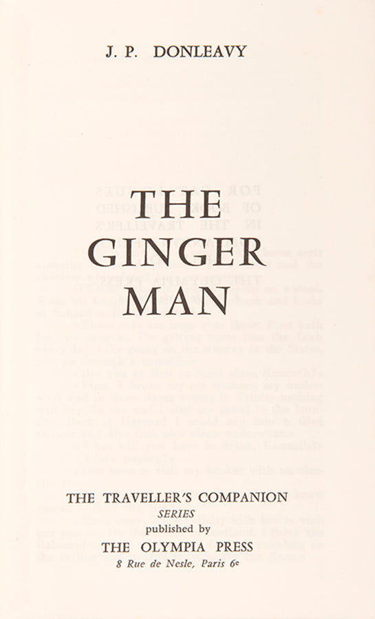 First edition of The Ginger Man by J.P. Donleavy.