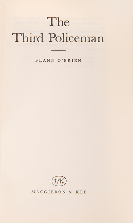 First edition of The Third Policeman by Flann O'Brien.