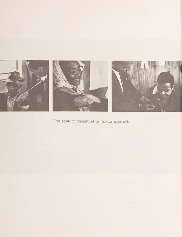 The Right to Vote was published by the Congress of Racial Equality (CORE) to encourage voter registration and curtail the suppression of African American voters in the South. It explains the registration process, gives instructions on filling out a registration card, and explains what to do if an application is rejected.