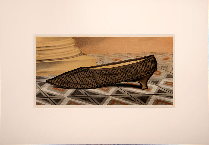 Lady Mary Mordaunt's black silk shoe.