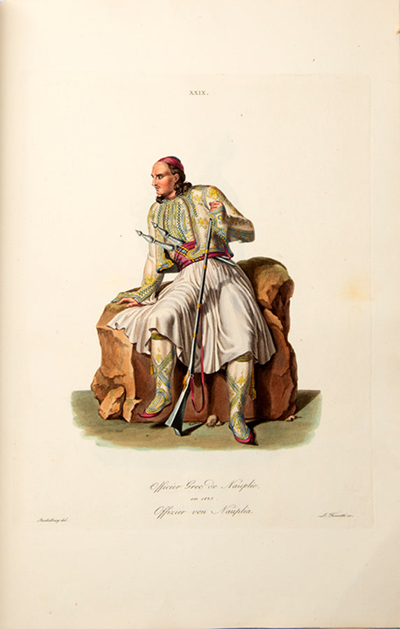 First German edition of Trachten und Gebrauche der Neugriechen by Otto Magnus Baron von Stackelberg.