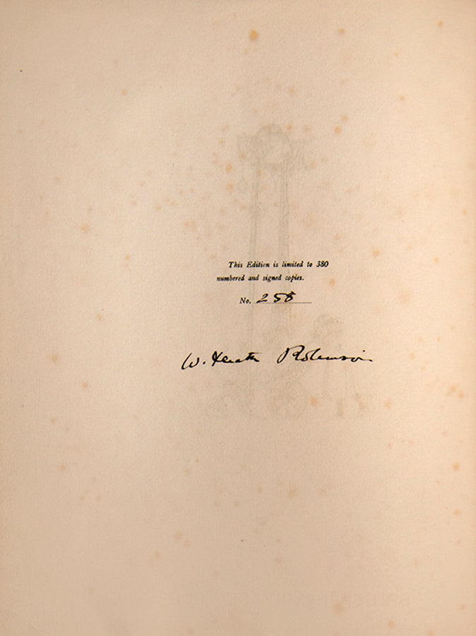Number 258 of 380 limited edition copies of W. Heath Robinson's Bill the Minder, illustrated and signed by the author.