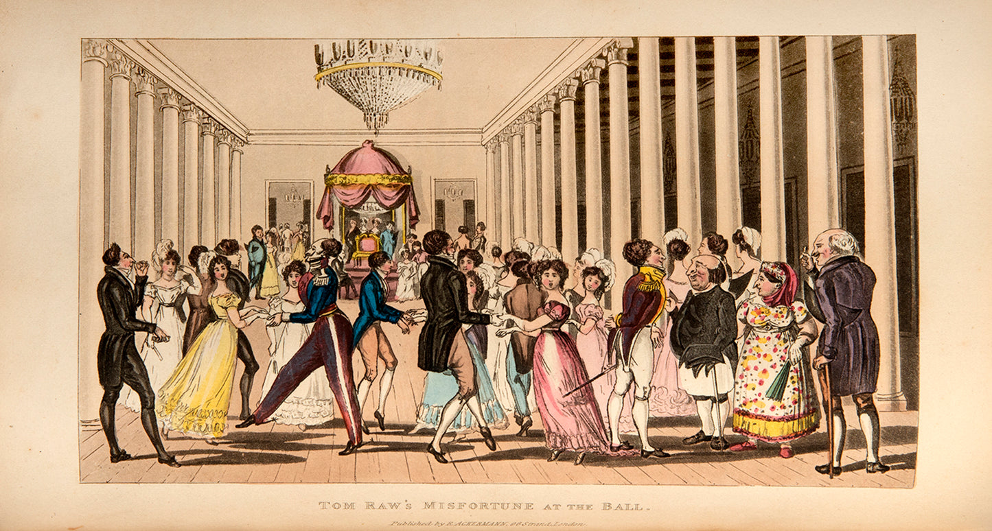 The first edition of Charles D'Oyly's Tom Raw, The Griffin containing 25 satirical hand-coloured plates.