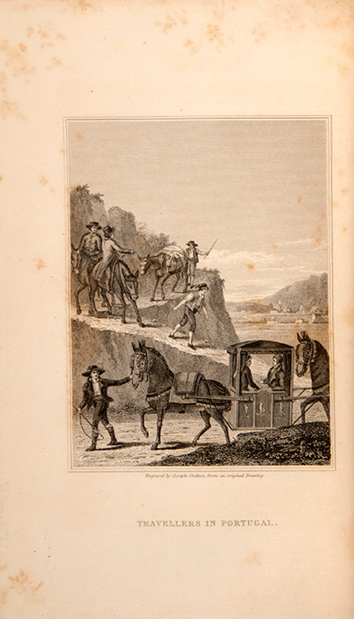 First edition of Portugal Illustrated by William Morgan Kinsey, containing 21 engraved views and 9 hand-coloured aquatint plates containing 36 costumes.