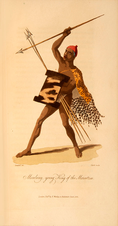 First edition of Travels in South Africa by John Campbell, one of the most notable early account of South Africa, with 12 hand-coloured aquatint plates.