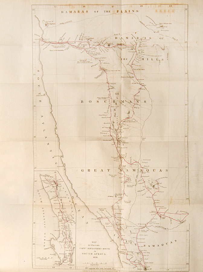 Alexander's inland journey from Cape Town during which he collected many specimens of fauna and flora.