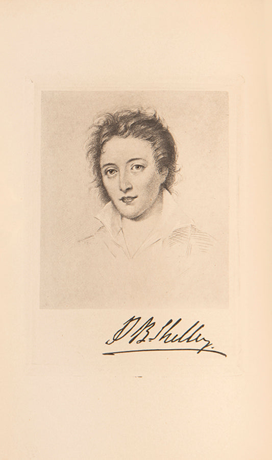 Percy Bysshe Shelley, his poems in a most charming binding by Riviere, wiht a frontispiece portrait of the author, one the great Romantic poets, 1892