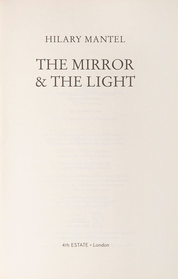 Wolf Hall and Bring up the Bodies won the Man Booker Prize making Hilary Mantel the first woman to win twice the third title, The Mirror and the light completed the trilogy