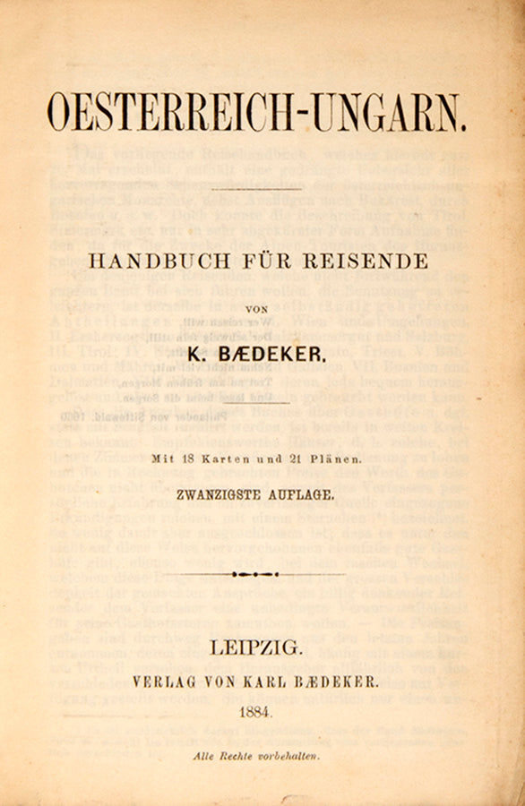 This is a very good example of an early German edition on Austria-Hungary.