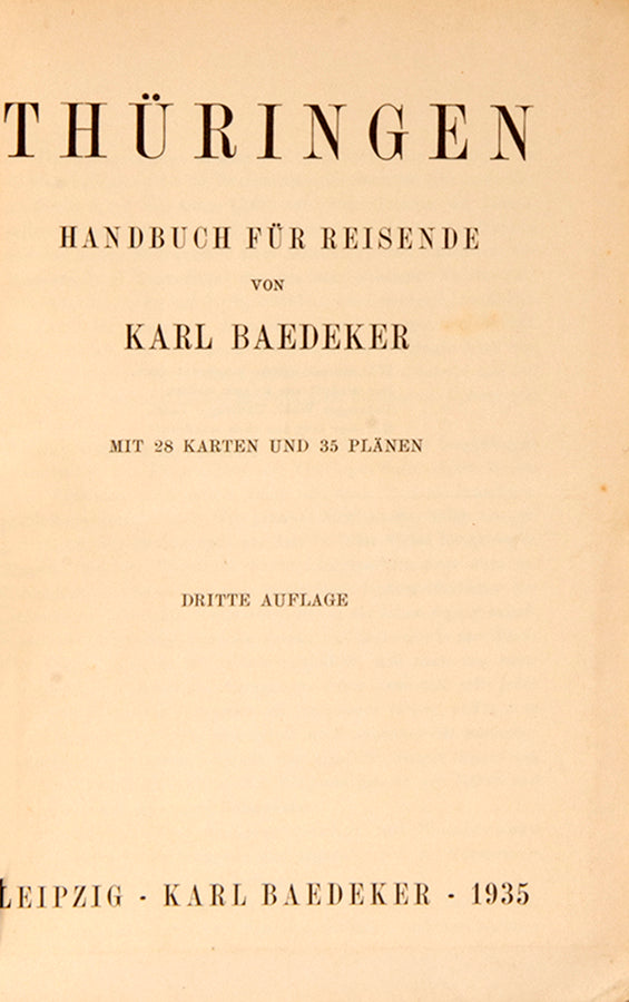 Firsted edition of this guidebook which covers Central and Eastern Germany.