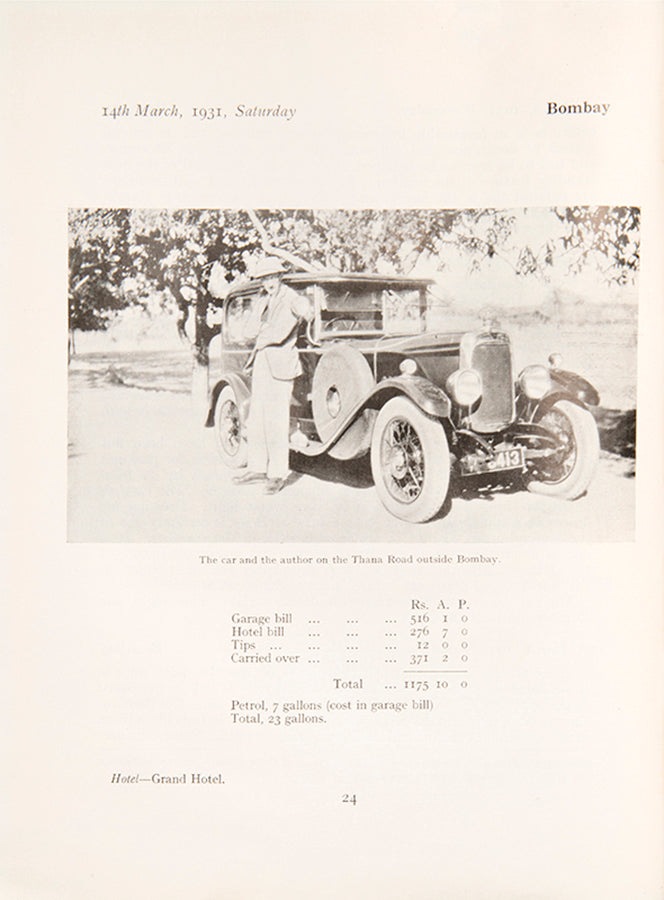 First edition of Davies's A Light Car Odyssey, containing 50 photographs of the journey and 4 route maps.