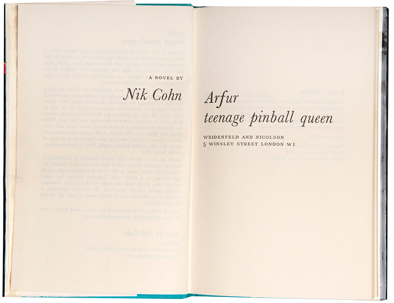 First edition of Arfur by Nik Cohn.