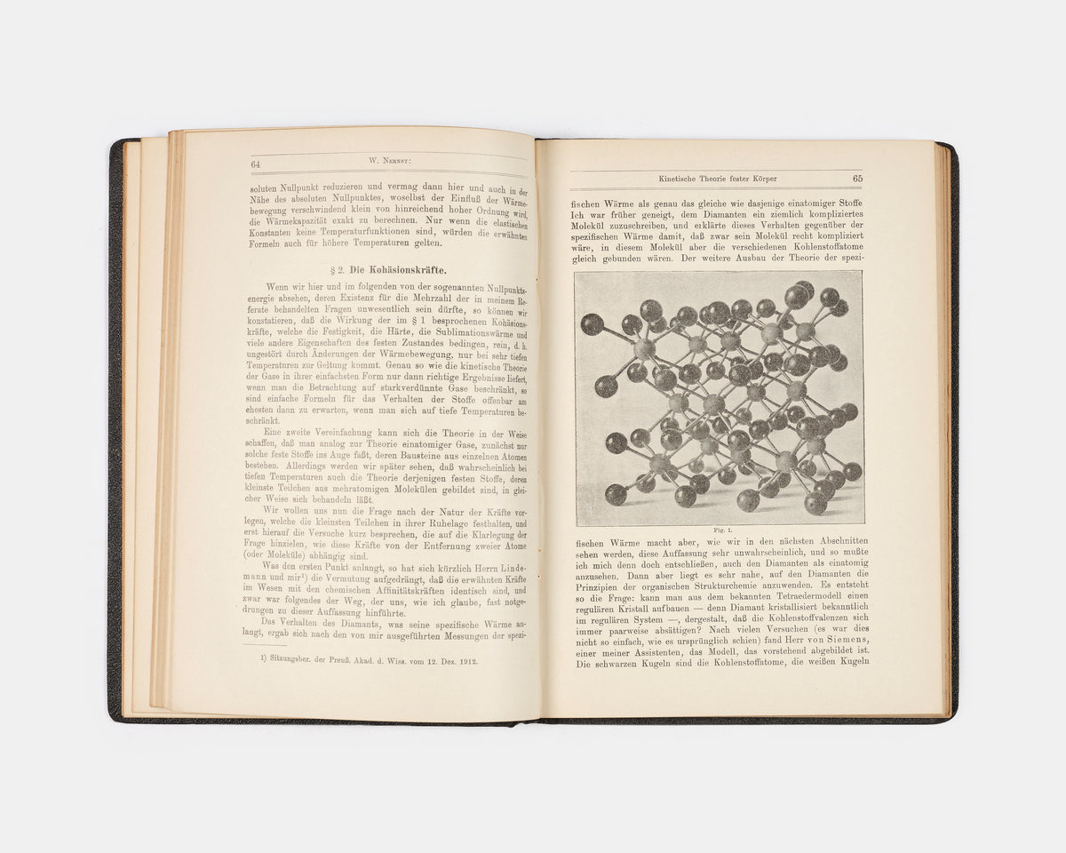 First edition of this collection of lectures on the Kinetic Theory of Matter and Electricity by Max Planck, Arnold Sommerfeld, Hendrik Lorentz, and others.