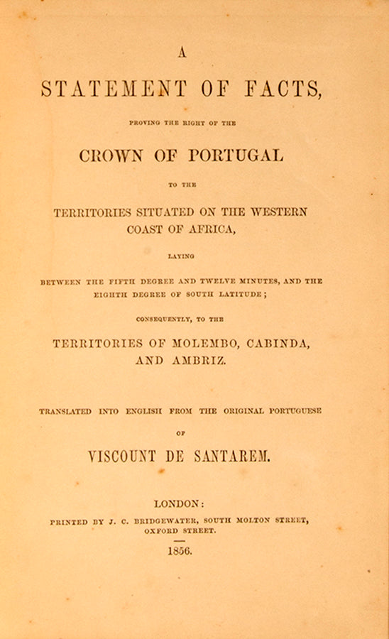 Manuel Francisco de Barros, 2nd Viscount de Santarem, 1791-1856, was one of the leading experts on Portuguese diplomatic history and Crown documents.