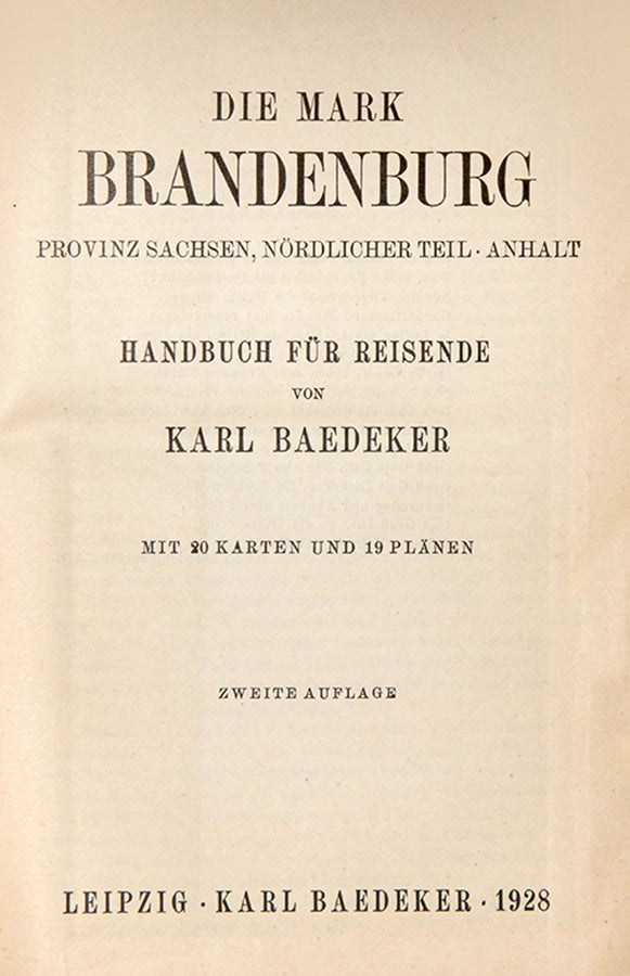 Scarce. Issued between the wars for local German tourists. It covers Berlin and the surrounding regions including part of Saxony.