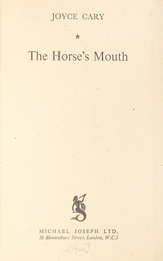 First edition of The Horse's Mouth by Joyce Cary.