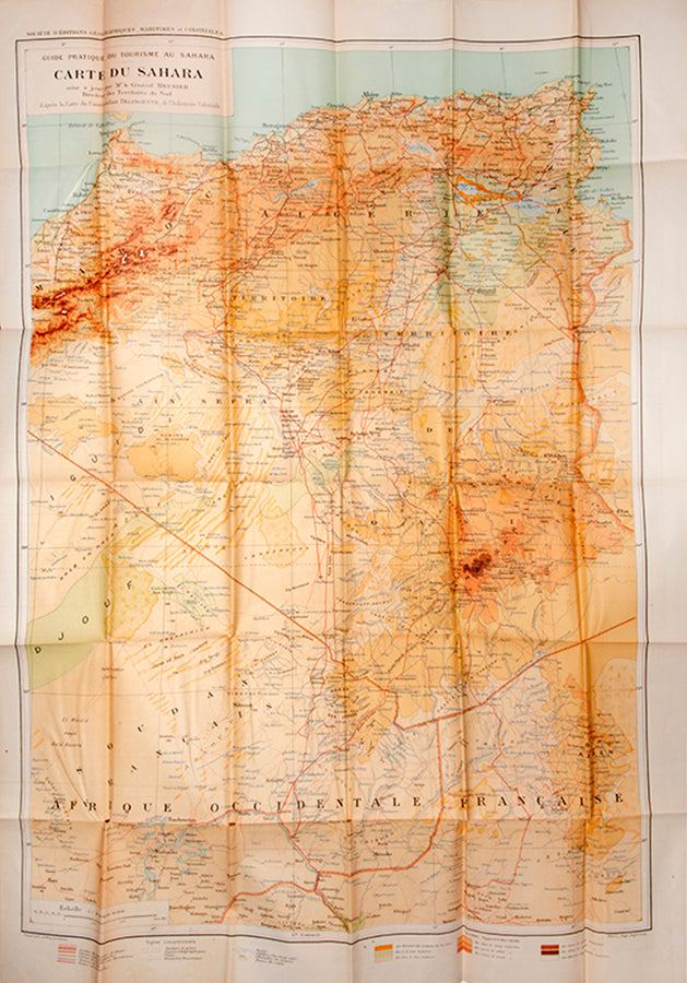 Covers the entire Saharan region including Morocco and Algeria.