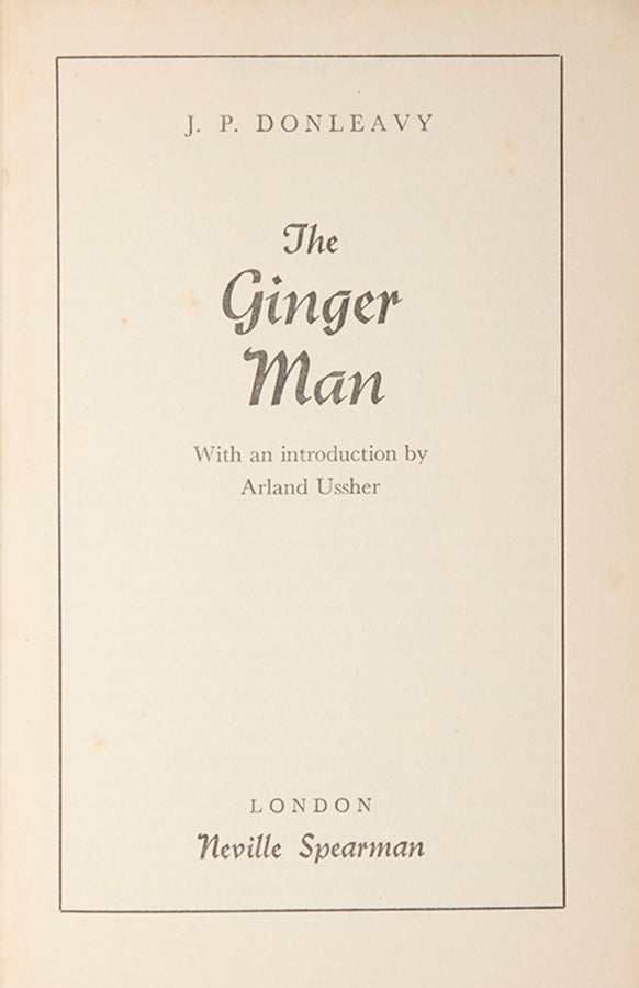 First UK edition of The Ginger Man by J.P. Donleavy.