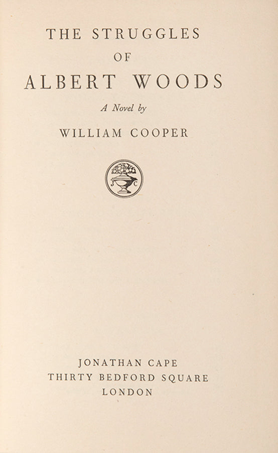 First edition of The Struggles of Albert Woods by William Cooper.