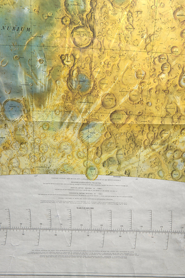 Mare Nectaris - Mare Imbrium. 1:2,500,000. Pictorial relief printing.