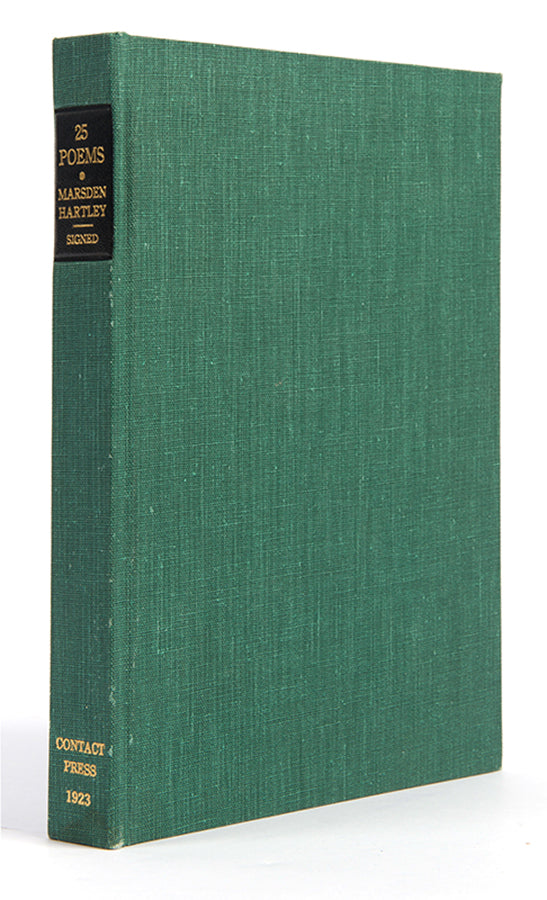First edition of Twenty-Five Poems by Marsden Hartley, signed by the author.