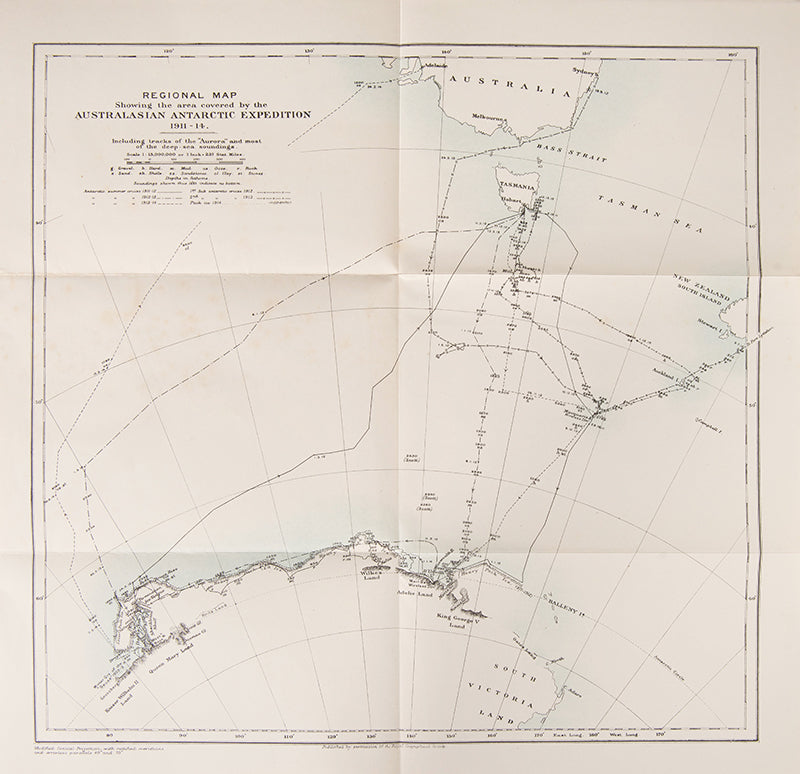 First edition of Mawson's The Home of the Blizzard, a classic account of the heroic age with beatiful colour paintings and superb maps.