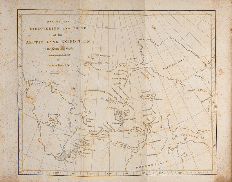 Second American edition of George Back's Narrative of the Arctic Land Expedition, 'One of the finest travel books of the nineteenth century'.