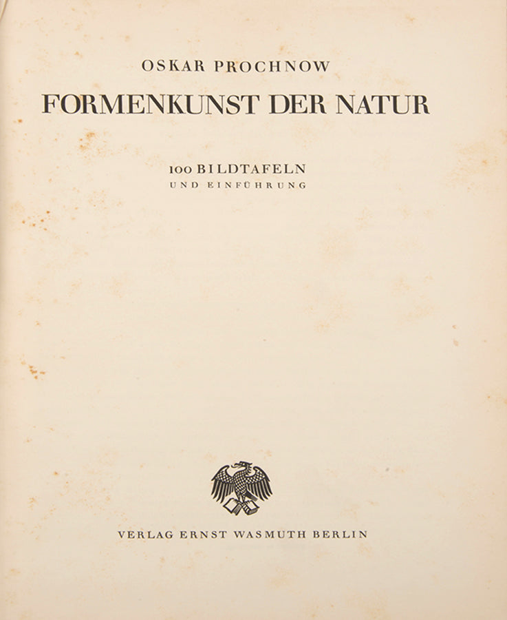 Formenkunst der Natur. 100 Bildtafeln und Einführung.