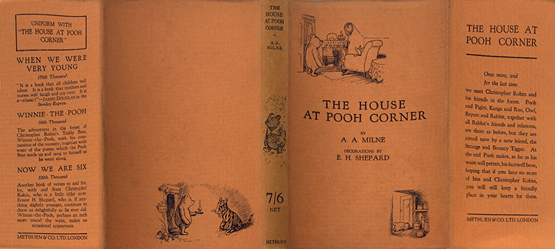 After the Winnie-The-Pooh, A A Milne's, The House at Pooh Corner is the last and most popular of the Christopher Robin books; increasingly rare to find in a good state