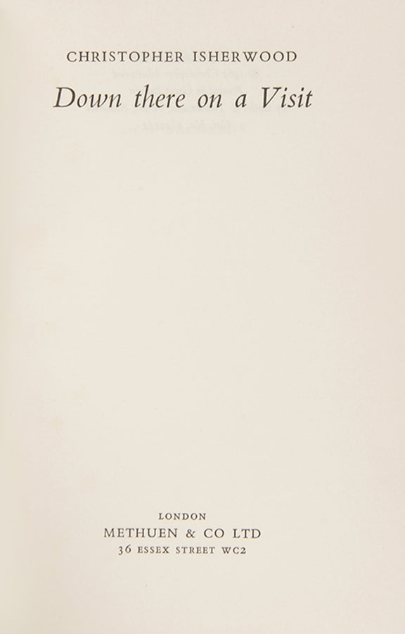 First edition of Down There on a Visit by Christopher Isherwood.