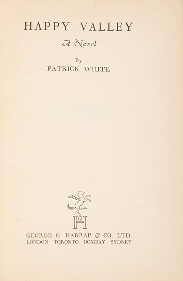 First edition of Happy Valley by Patrick White.