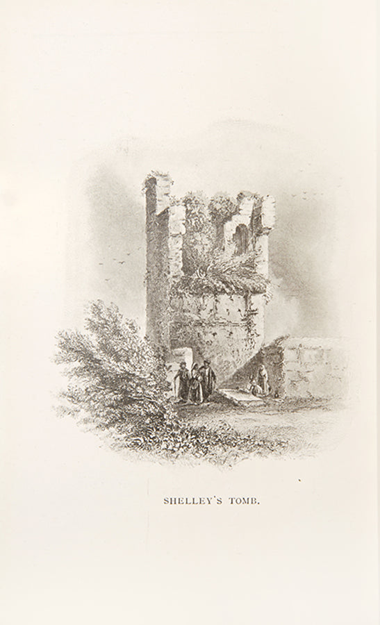 A handsome set of the Complete Poetical Works of Percy Bysshe Shelley, one of the great Romantic poets, in handsome bindings by Bickers, including a memoir