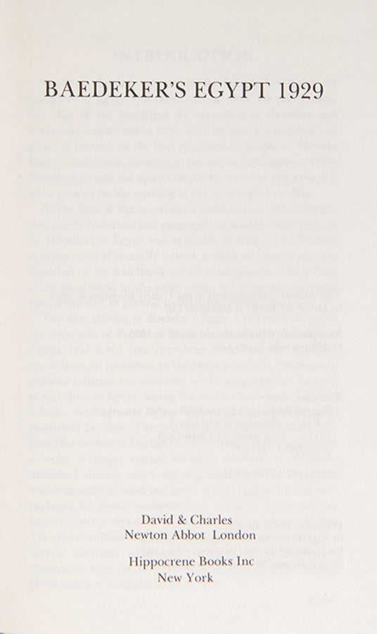 Reprint of a Baedeker classic. This is considered to be one of the best guidebooks produced by Baedeker.