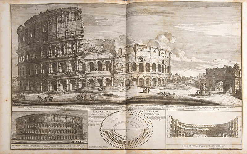 Francescos Panini's Vedute delle Quattro Principali Basiliche e Monumenti di Roma nel XVIII Secolo, with 40 double page engravings, more than the Getty or the Calcografia Nazionale copies.