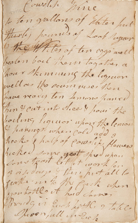 An early edition of this guide for inkeepers and butlers on the making of fruit wines, and methods to improve foreign wines.