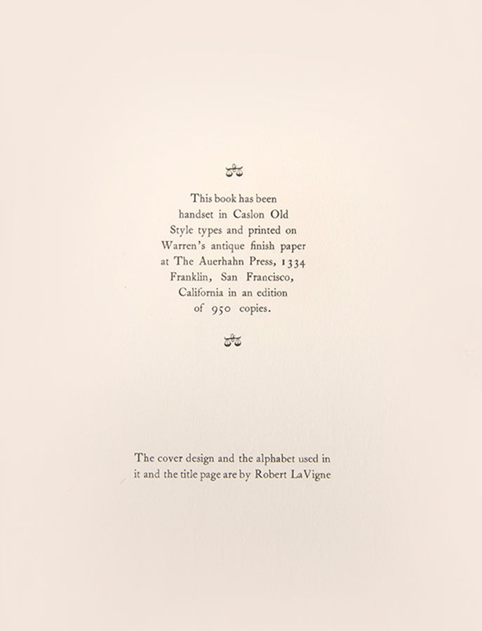 A beautifully printed first edition of one of the most significant poets of the Beat generation and the San Francisco Renaissance.