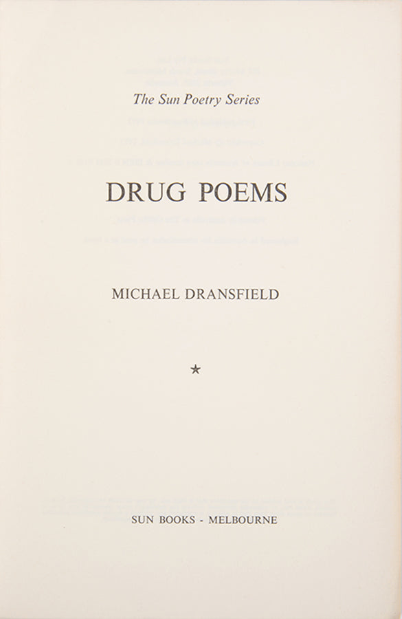 A very good copy of the third and final edition of Dransfield's countercultural poetry.