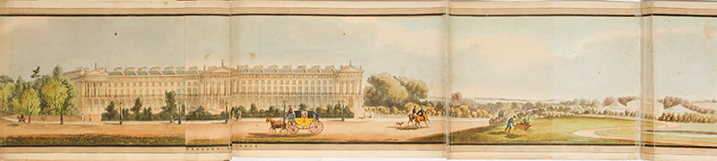First edition of Richard Morris's Panoramic View Round the Regent's Park, a magnificent hand-coloured panorama.