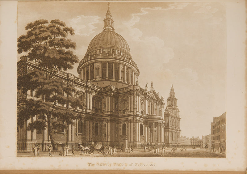 First edition of Malton's A Picturesque Tour Through the Cities of London and Westminster, the first great aquatint book on London, with fine delineations of the architectural treasures therein. Copies rarely appear on the market.