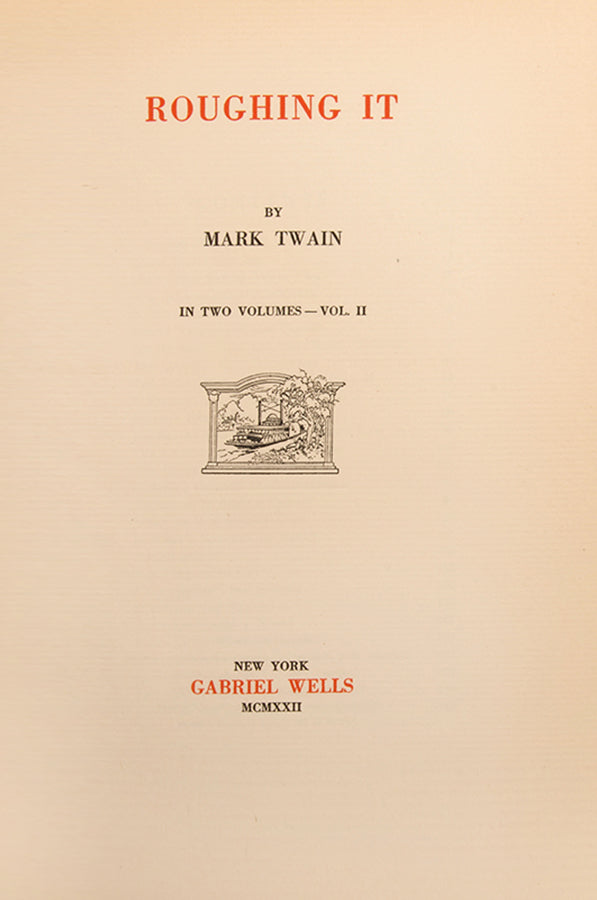 The Definitive edition of Mark Twain's The Writings of Mark Twain, signed by Mark Twain both as his real name and pen name.