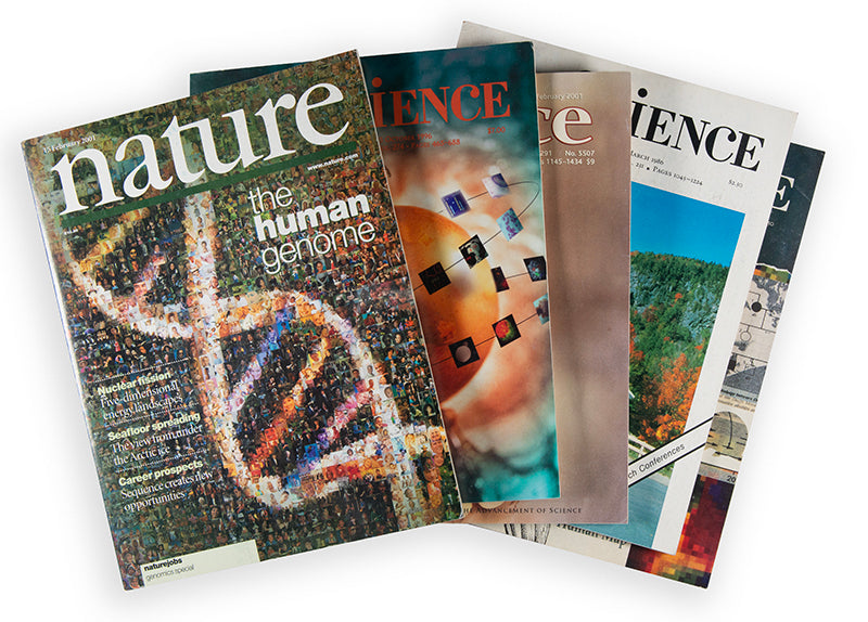 The initial sequencing of the human genome published in Nature, volume 409, issue 6822, 15 February, 2001.