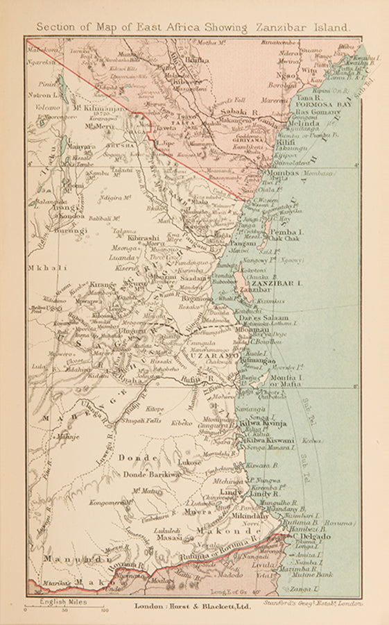 First edition of Zanzibar in Contemporary Times by Robert Nunez Lyne, a history of Zanzibar through the nineteenth century.